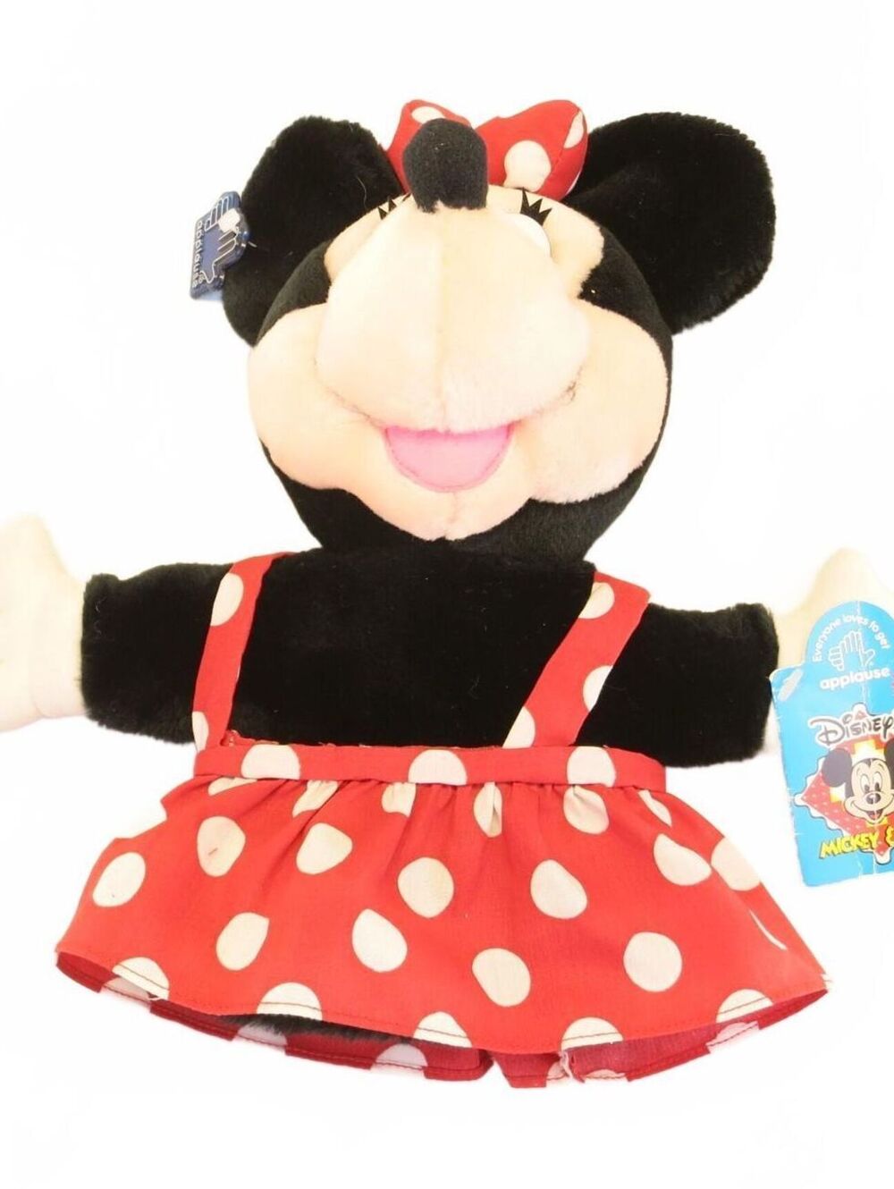 Vintage Disney Minnie Mouse 12" Plush Hand Puppet by Applause